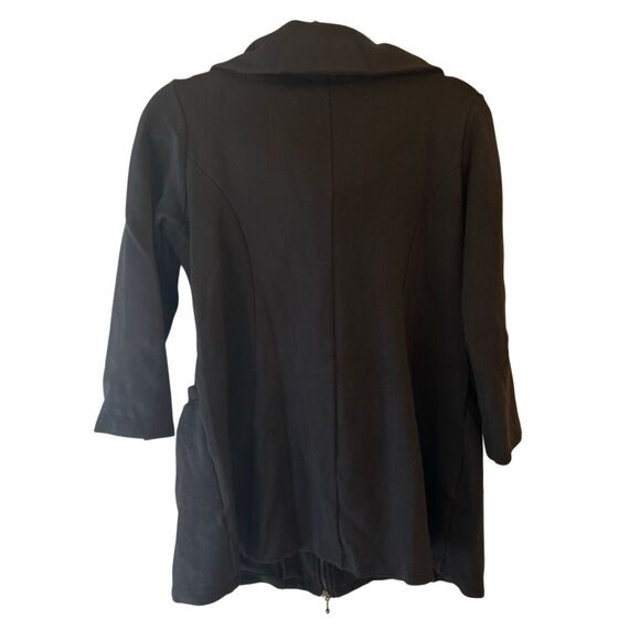 Comfy USA Cowl Neck Full Zip Jacket size S double-sides zip 3/4 sleeves made in - Picture 2 of 9